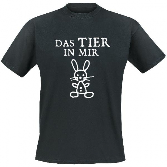 T-Shirt schwarz  "Das Tier in mir" Gr.S